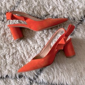 ZARA Orange Bow Heels
